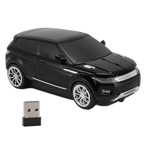Souris sans fil de voiture de sport noire pour travailler avec style au bureau