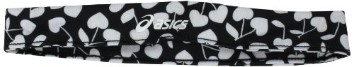 ASICS Women's Cherry Kis Head Band, One Size Fits All, Black/White