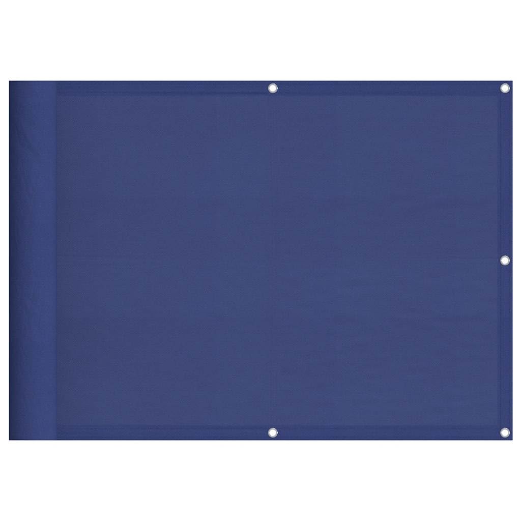 Paravent de balcon résistant à l'eau 75x800 cm en tissu bleu occultant et déperlant