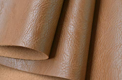 Image of Wento Thick 3 Yard Faux Leather Soft Skin Grain PU for Furniture Cover, Reupholster Sofa Chairs, Cushions, Vinyl Upholstery (3 Yards, Camel Tan)
