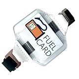 2 Pack - Heavy Duty Visor Fuel Card Holder with Clear Vinyl Pocket - Truck & Car...