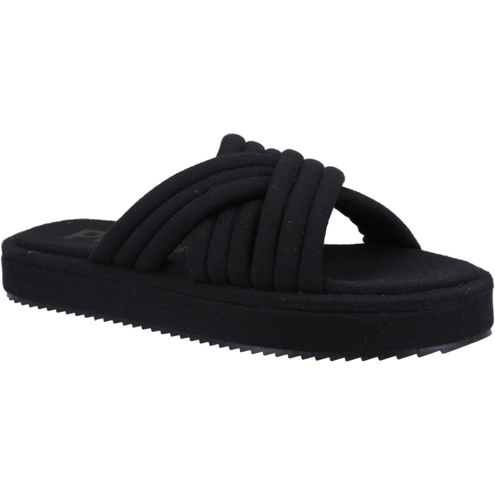 Hush Puppies Female Sienna Slide, Black, 7