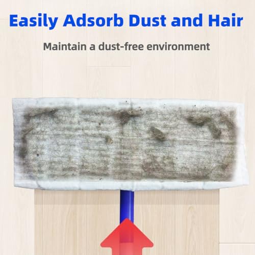 Image of Disposable Dry Sweeping Cloths for KZKR Push Clamp Mop,Compatible with Swiffer Sweeper - 60 Count, 8.6 inch x 11.8 inch Refill Pads for Floor Mopping, Dusting & Daily Cleaning (Mop Not Included)