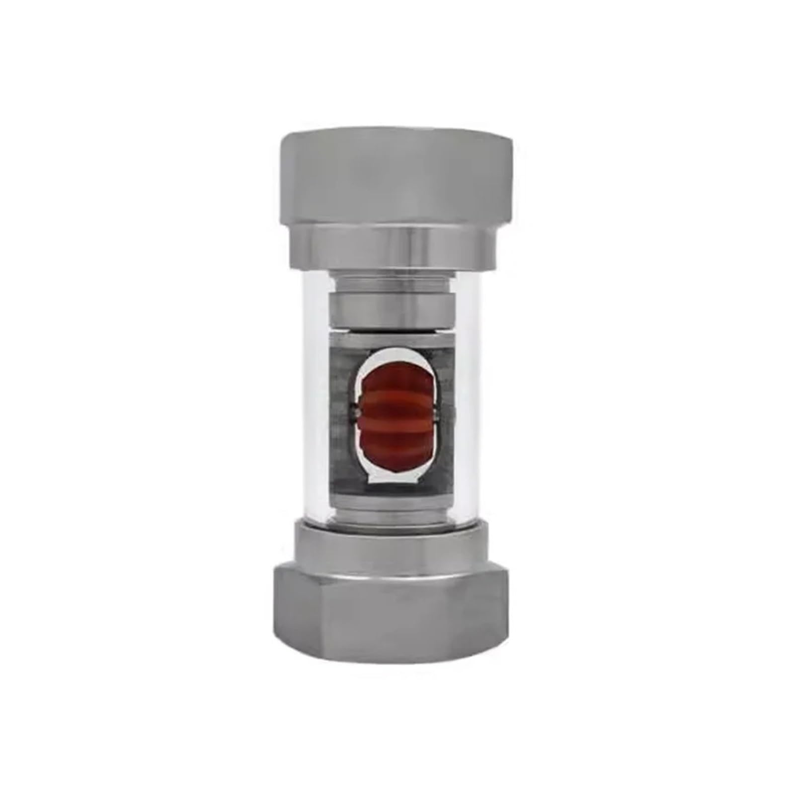 IDGTTLDF 1" BSP Female Thread 304 Stainless Steel Straight Window Sight Glass Water Flow Indicator