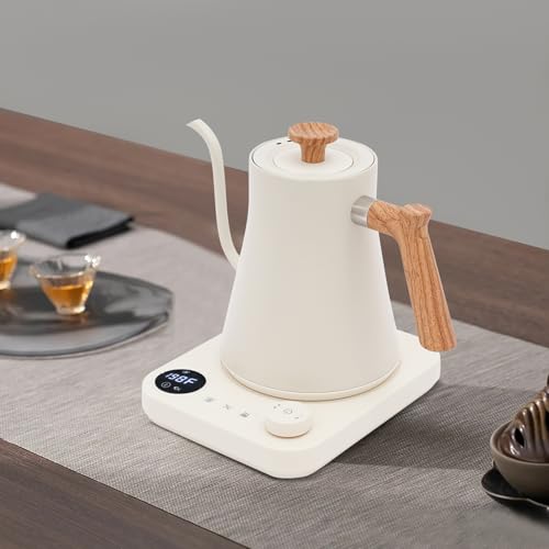 Tetera eléctrica 1200W con control temperatura 0.9L blanca miniatura 2