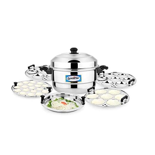 LUXURIA IDLY Pot & Steamer (21 IDLY) (Free:1 Mini IDLY Plate)