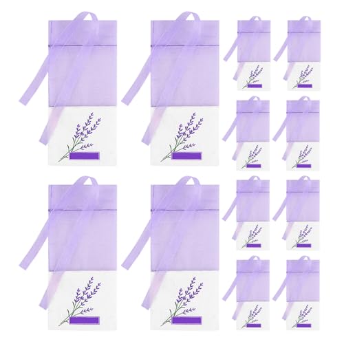 Bolsitas de saquillo de lavanda para decoración DIY 24pcs miniatura 1