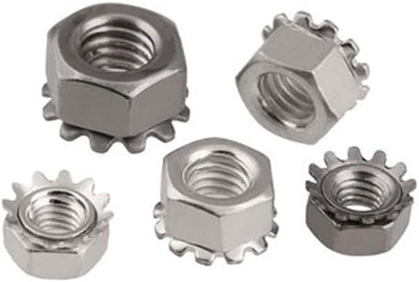 M4 M5 M6 M8 K type Nut Toothed Nuts Multi-tooth With Thread Stainless steel (Size: M4(20pcs))