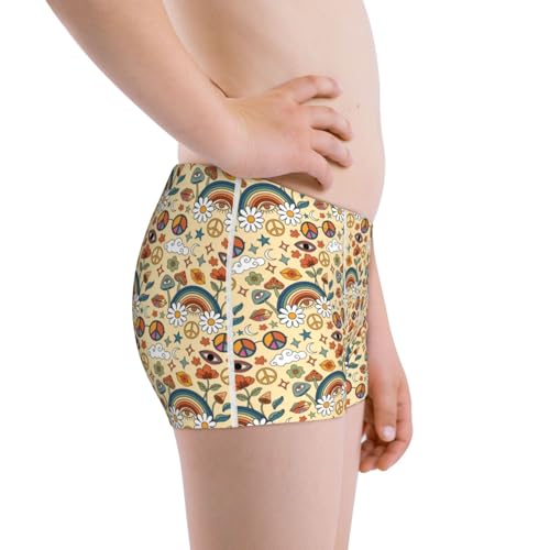 Boys' Cotton Boxer Brief Soft Underwear-70s Hippie Style2