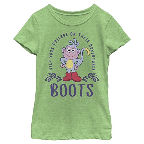 Nickelodeon Dora The Explorer Boots Help and Encourage Girls Short Sleeve Tee Shirt - Main Image
