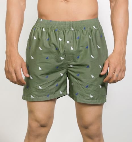 Image of Men's Cotton Blend Combo of 2 Printed Boxer Side Pockets Shorts 02