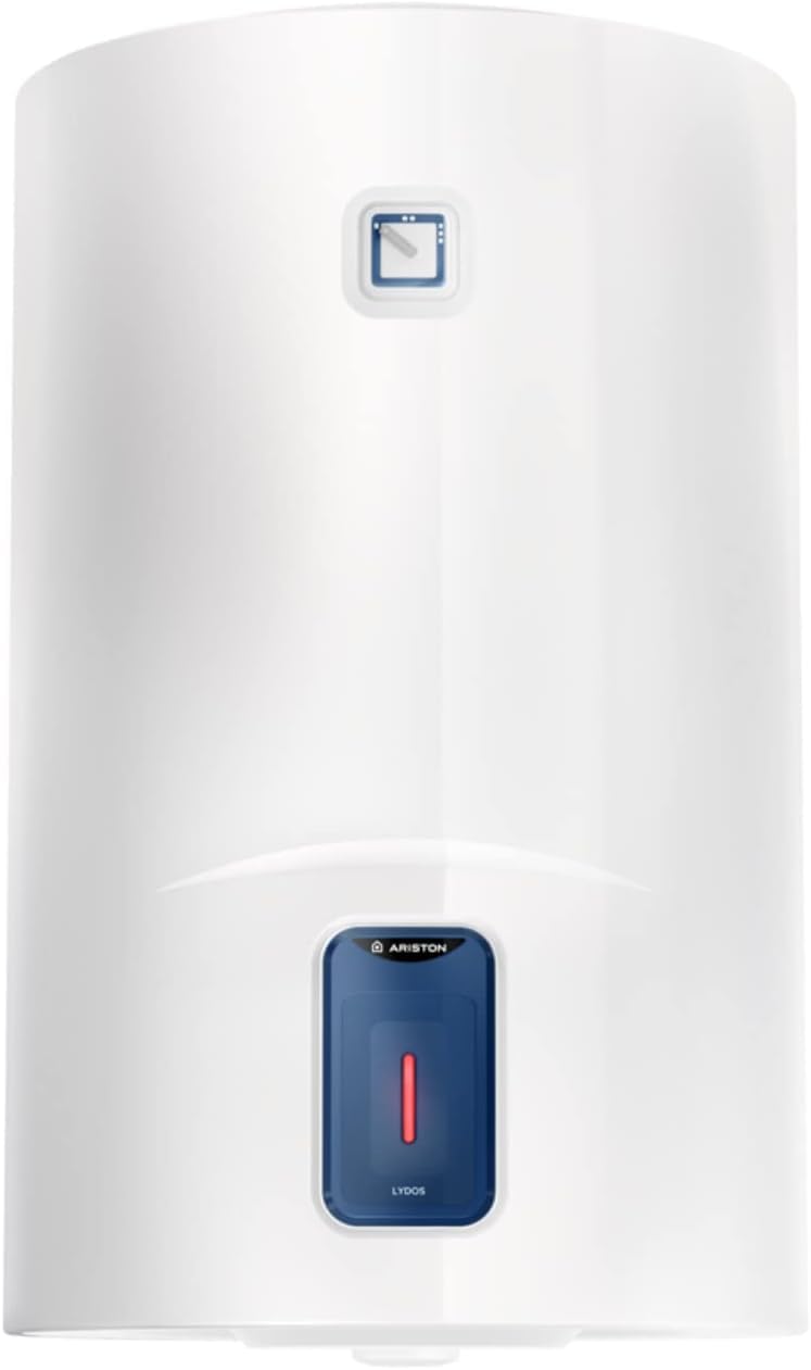 Ariston Lydos R - Termo Electrico 80 Litros, Calentador de Agua Eléctrico Vertical con Regulación Externa y Titanio en el Depósito 48x45x56, Calentadores Instalación en España Eficiencia C Rango(A+/​F)
