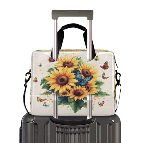 Maletín para laptop ALAZA diseño girasol y mariposa miniatura 3