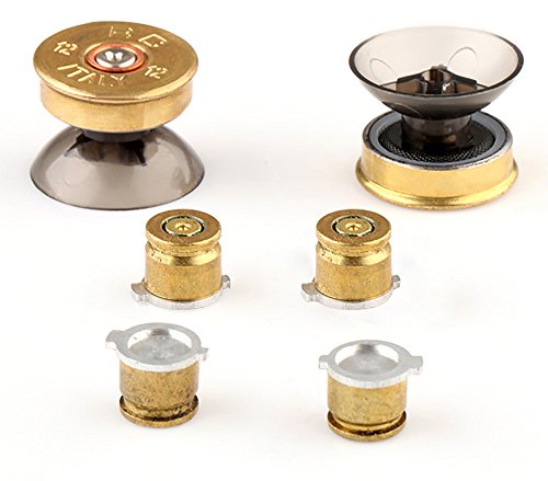 YTTL® Thumbsticks Bullet Buttons and Bullet ABXY Buttons Set for PlayStation 4 DualShock 4 Wireless Controller PS4 Controller