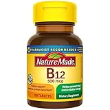 Nature Made Vitamin B12 500 mcg Tablets, 100 Count for Metabolic Health