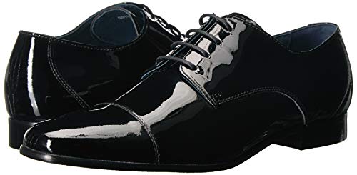 Rush by Gordon Rush Brent Oxford masculino, Preto patente, rubi, preto/vermelho/branco, 12