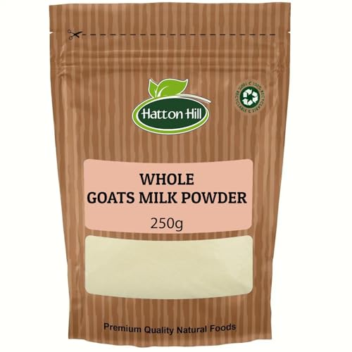 Whole Goats Milk Powder for Dogs & Cats 250g by Hatton Hill | Goat Milk for use as High Protein, Hypoallergenic Digestion, Anti-inflammatory Powdered Instant Meal Topper