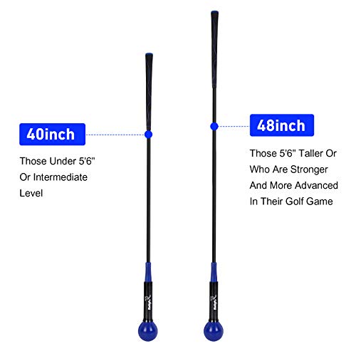 Balight Golf Swing Trainer Aid And Correction For Strength Grip Tempo & Flexibility Training Suit For Indoor Practice Chipping Hitting Golf Accessories (40 Inches, Black) #TOP4