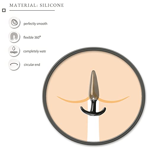 Sensual69 - A49 plug anale plug speelgoed set Bdsms set siliconen 4 in set heren seks beginners buttplug voor vrouwen en mannen, anale sonde, anale pluk, seksspeelgoed, erotiek, bont paren (zwart set) - Afbeelding 5