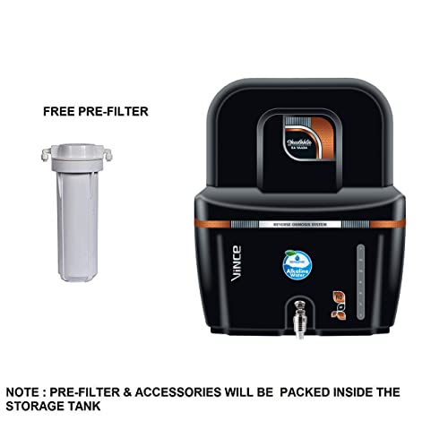 Image of AQUA D PURE RO Water Purifier with UV, UF & TDS Controller for home, 12 Liter, Best for Home and Office (‎S75 Vince Covered Copper Alkaline)
