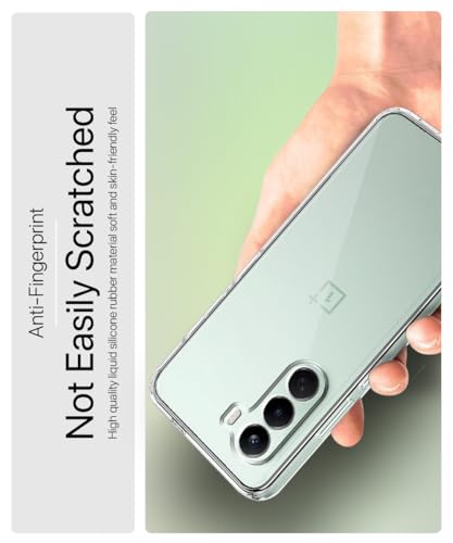 Image of WOW IMAGINE Transparent Back Cover for 1+ OnePlus Nord CE 6 Lite 5G | Raised Bumps for Full Device & Camera Protection TPU Silicone Back Case Mobile Cover - Transparent