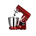 Produktbild Bdesign Küchenmaschine Kealive 6 Speed Cake Mixer 1200W Teigmaschine mit 7L Rührschüssel, Knethaken, Drahtpeitsche, Rührer und Spritzschutzabdeckung