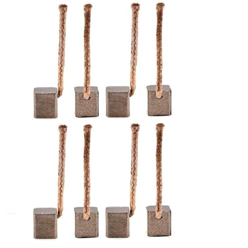 Tidevib Cepillo de carbón de 6 x 6 x 10 mm, paquete de 8 para soplador automotriz, motores de ventilador y limpiaparabrisas, transmisión de potencia mecánica
