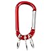 Burgundy Aluminum Carabiner Clip Hook w 3 Split Key Ring Chain