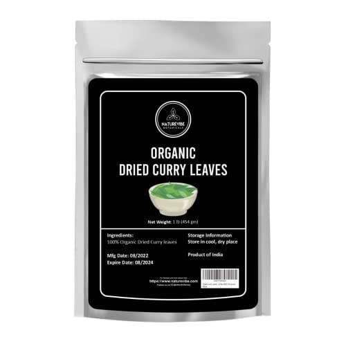 Naturevibe Botanicals Curry Leaves, 1 lb | Gluten-Free, Non-GMO | Adds Flavor and Aroma (16 ounces)
