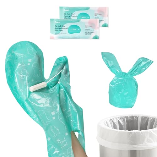Image of Sunlit No-Touch Feminine Hygiene Disposal Bags, Hygienic Odor-Reducing and Discreet Solution for Tampons Pads Liners and More, Size L - 2 Pack, 40 Count