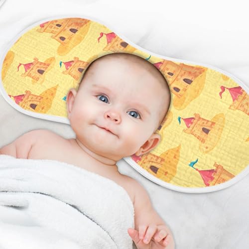 Sandcastel Summer Cotton Muslin Burp Cloth Easy Care Feeding Cloth for Unisex boy and Girl Set of 2, 22x11in 6