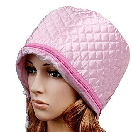 APURKHair Spa Cap Hair Care Thermal Head Cap Steamer For Spa At Home Treatment with Beauty Nourishing Heating (Pink)
