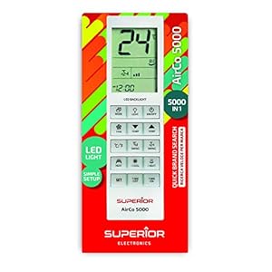 Superior AirCo 5000 Universele afstandsbediening voor airconditioning, 5000 codes