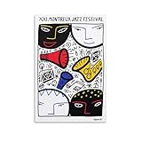 FUPMTKLT Leinwandposter im Vintage-Stil, Jazz-Festival, 