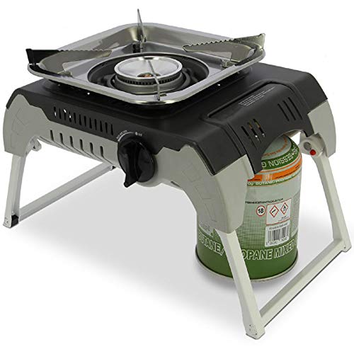 Campingkocher Outdoor Angeln mit großem stabilen Kochfeld inklusive Tragekoffer