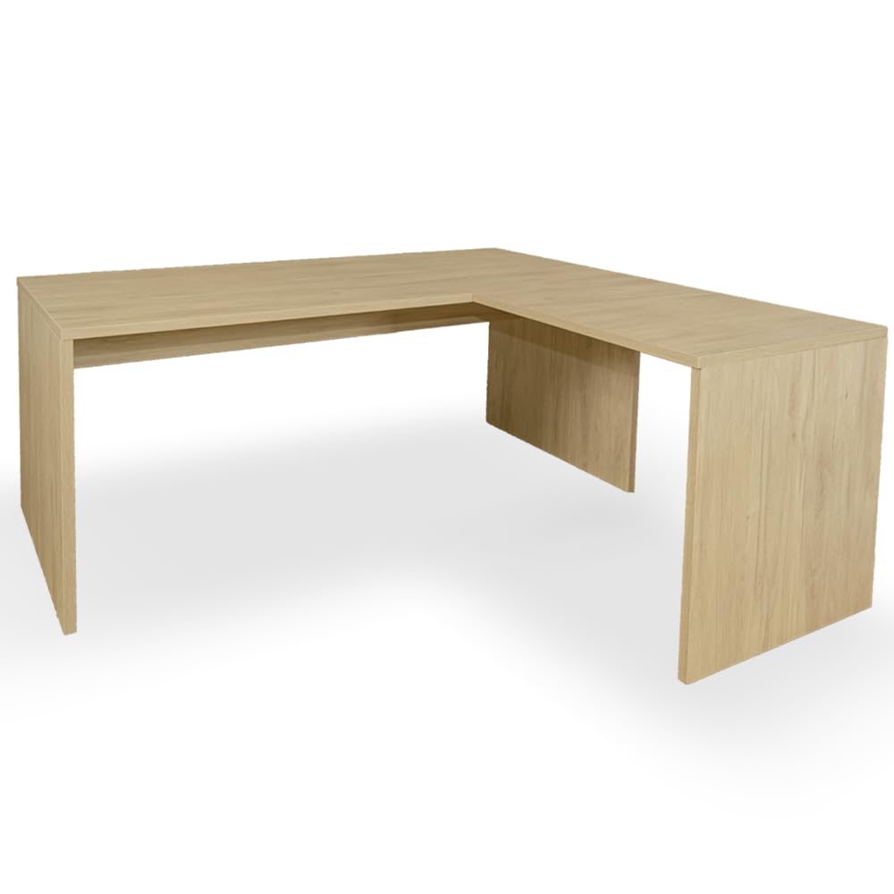 Genérico OFILIKE. Escritorio de Esquina, a la Derecha. Mesa en Forma de L. para Oficina, Estudio, Trabajo. Fabricado en Madera, Roble (140x80)