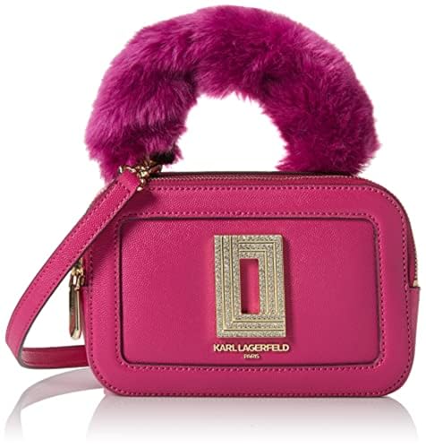 KARL LAGERFELD Paris Womens Everyday Casual Simone Crossbody Cross Body, Magenta
