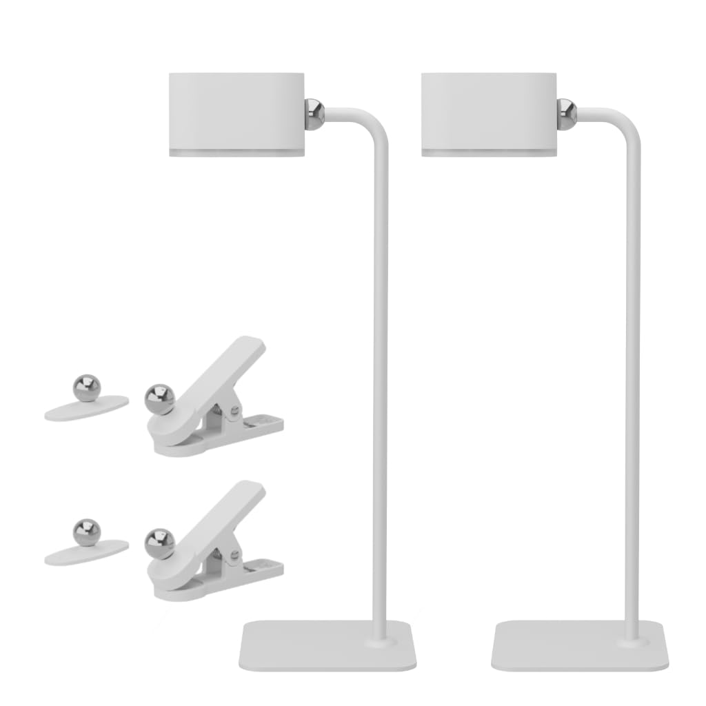 Xtralite Geo Cube LED Magnetic Lamp – Rechargeable, Detachable Head, Adjustable Brightness, 3 Color Modes, Wall Mountable, Portable USB-C Lamp for Home, Office, or Bedroom (White - Twin Pack)