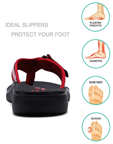 Image of SOLLBEAM Womens Original Orthotic Comfort Thong Style Flip Flops Sandals With Arch Support Heel Cup