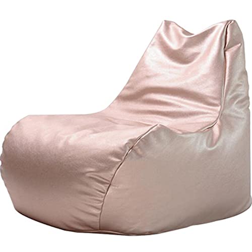 Gycdwjh Sofa Couch Cover, Lazy Bean Bag Storage Chair Cover, Large Living Room Gaming Bean Bags, Water Resistant Outdoor Lounger Beanbag, Without Filler,Rose Gold,29.5x39.4x27.6