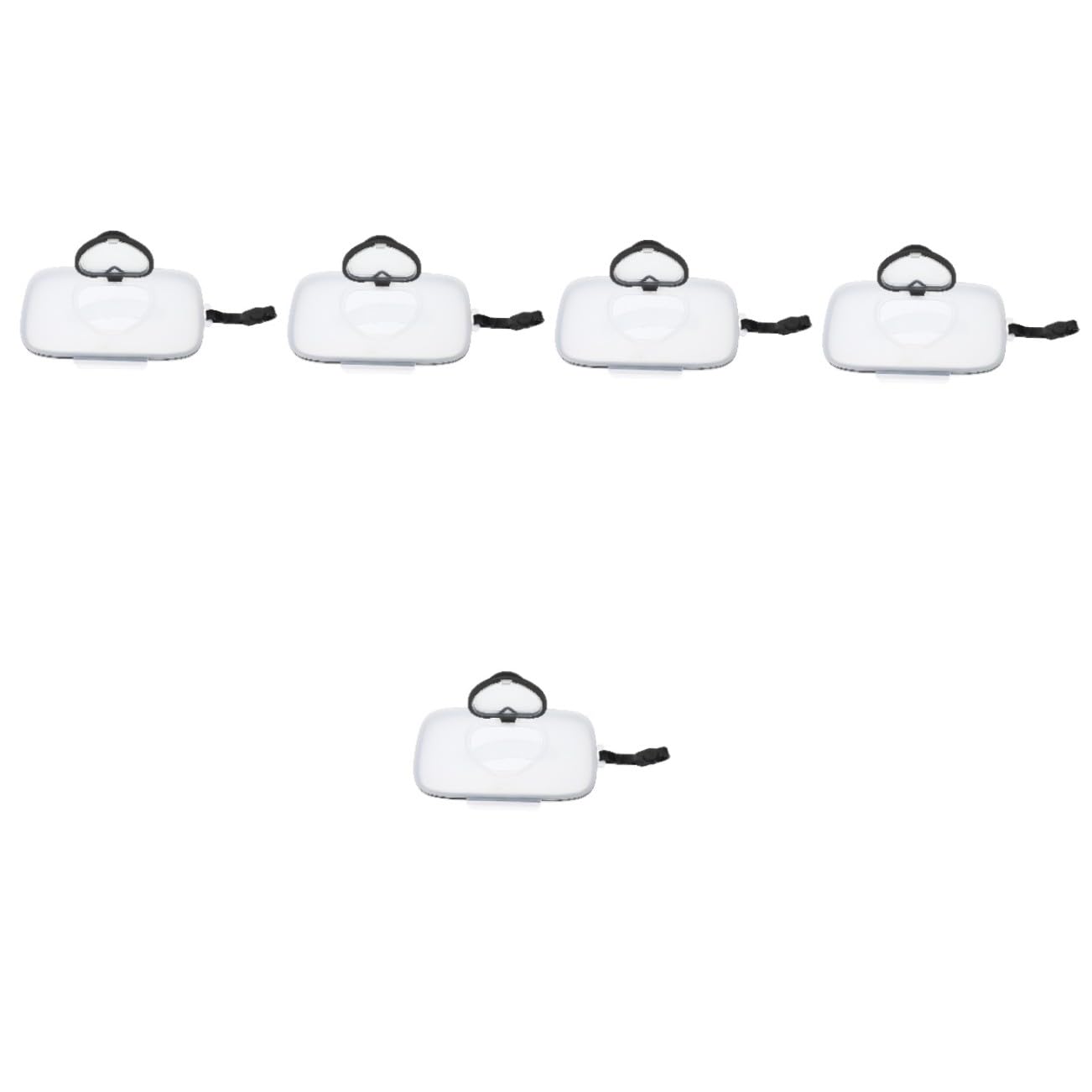 Cabilock 5 Pièces Boîte à Papier Portable Boite Conservation Bebe Boite de Conservation Bebe Porte-lingettes Rechargeable de lingettes pour de Couches PP