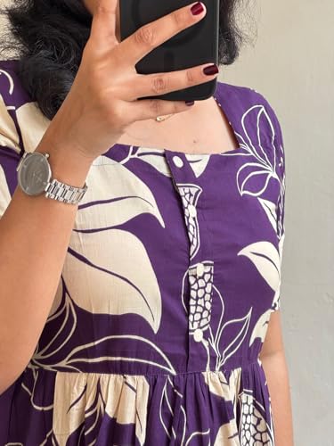 Image of NEW4U Women Printed Rayon Anarkali Kurta for Girls Regular Wear Long Kurti Gown