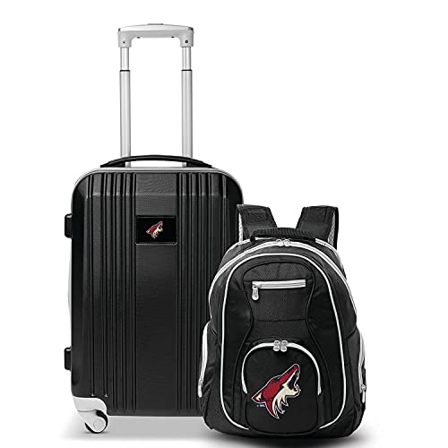 Denco Arizona Coyotes 2-Piece Luggage Set, Includes 21-inch Two-Tone Hardcase Spinner and 19