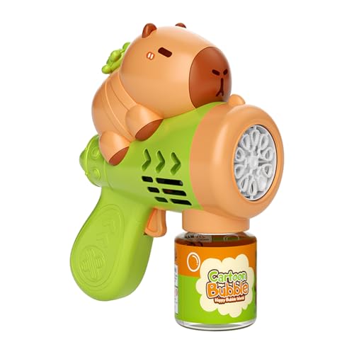 Soplador de burbujas portátil automático infantil con diseño de animales y asa