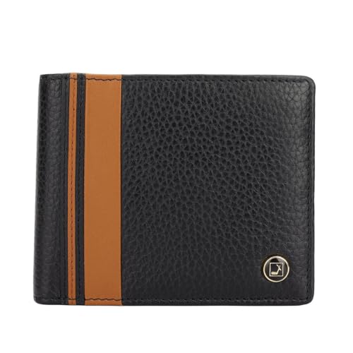 Da Milano RFID Protected Leather Wallet for Men with Card Slot - Black