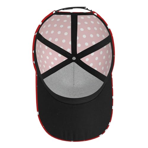 Gorra de béisbol con lunares con correa ajustable unisex miniatura 7