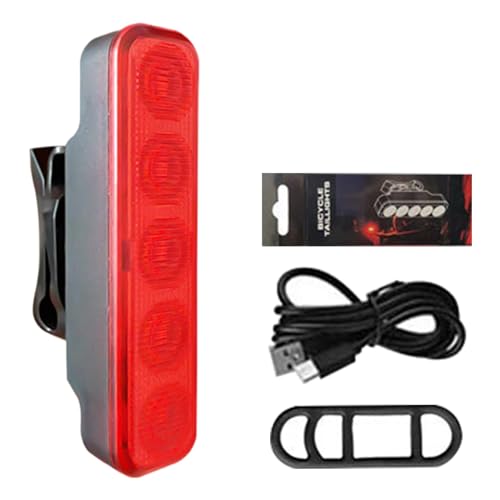 Luz Trasera para Bicicleta,Luces Traseras Brillantes Bicicleta - 4 Modos Intermitente Freno Impermeable Señales De Seguridad para Ciclismo Urbano Y Conmutacion