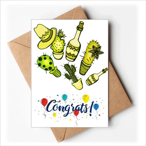 Enveloppes mariage mexicain cactus sombrero pour faire-part et invitations de fête Mexico