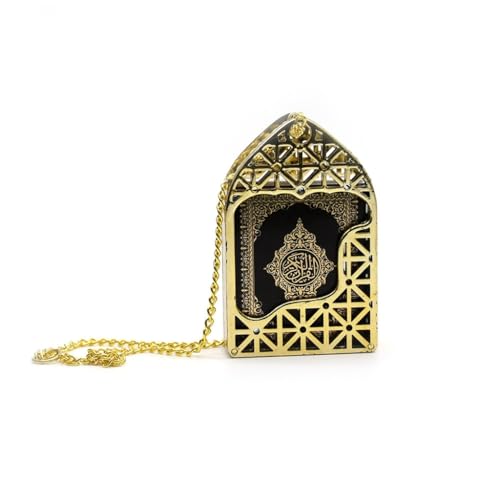 Greabuy Collane da donna, ciondolo vintage a forma di libro arabo, stile mediorientale, accessorio religioso, decorazione per riunioni, come da immagine