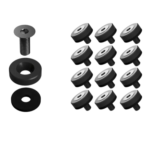 For Ford Transit Custom Roof Rack Blanking Bolts, Black, 12-Piece Set with Sealing Washers